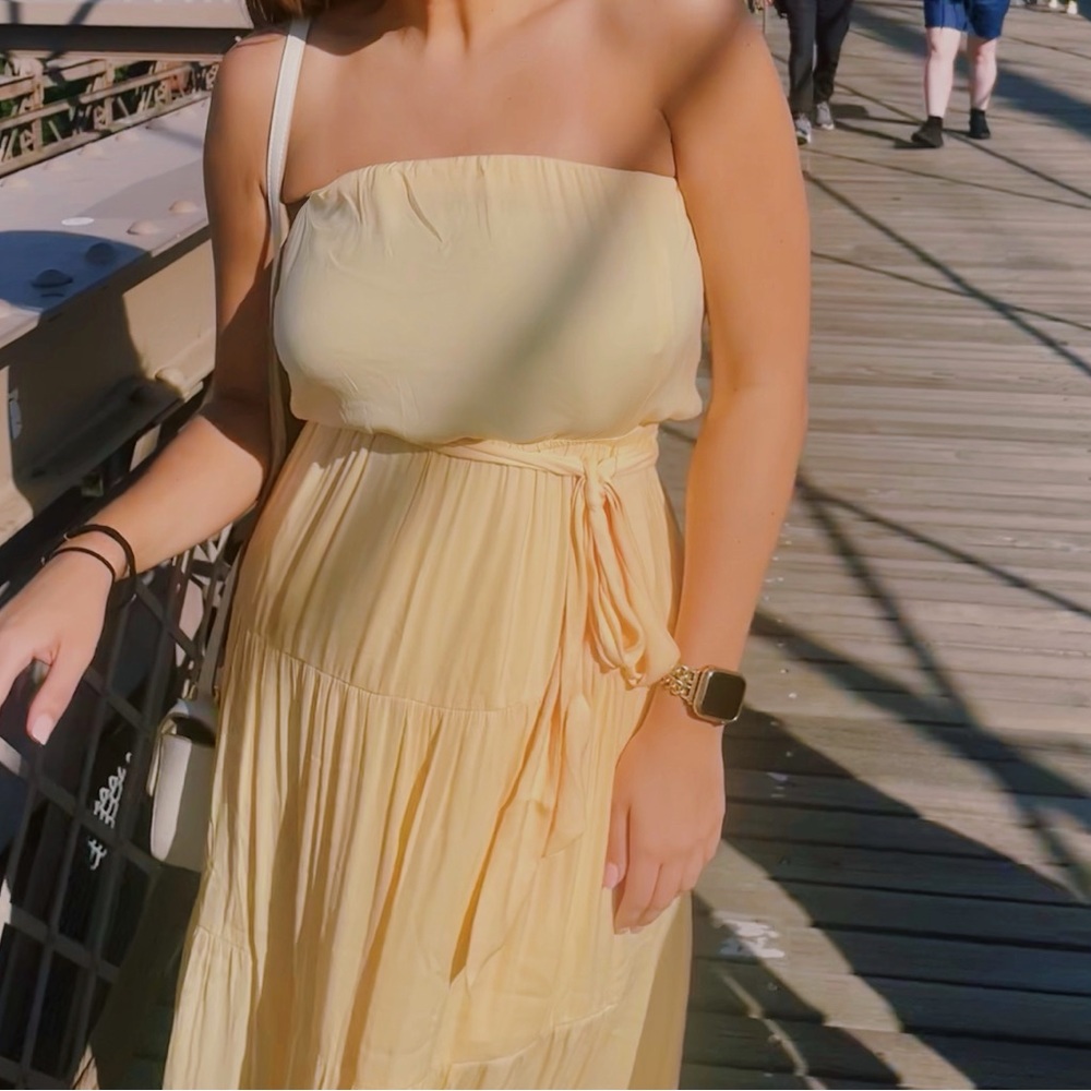 12th Tribe Yellow Maxi Dress